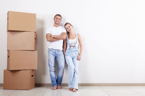 Boxes and household items in a Footscray storage space