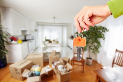 Apartment moving preparation in Footscray with boxes and furniture