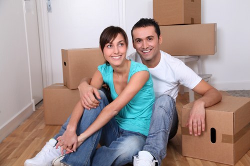 Boxes and household items stored in a Footscray storage unit